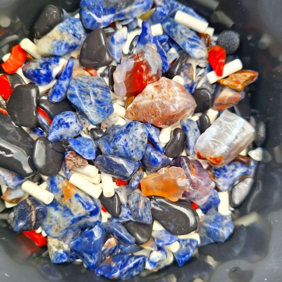 6 Polished assorted Rocks or Stones * Tarot Or Oracle card Included. - Picture 5 of 16